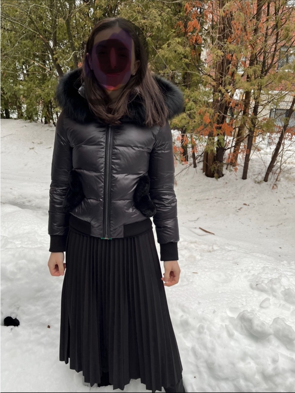 Make an offer! Ready to negotiate!Women's Black Fur-Trim Puffer Jacket
